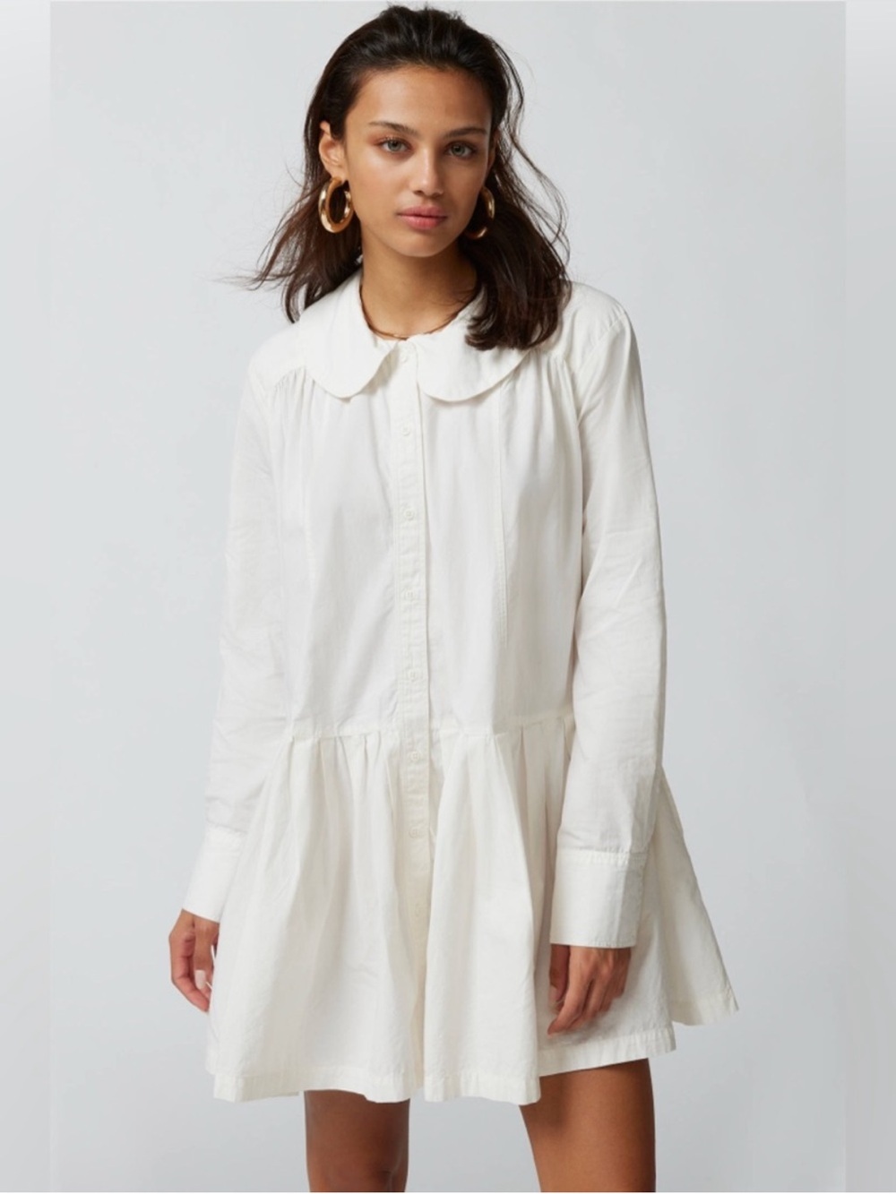 Urban Outfitters Long-Sleeve Peter Pan Collar Dress